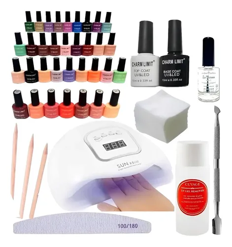 Kit Inicial Profesional Cabina 110w Manicuria Esmalte Led/uv