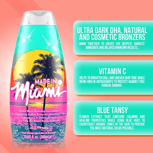 Loción Oscura Autobronceadora Ed Hardy Made In Miami, 300 Ml