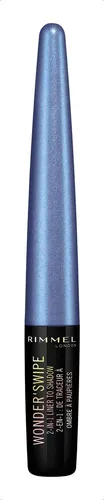 Delineador líquido Rimmel London Wonder’Swipe color crave me con acabado metalizado