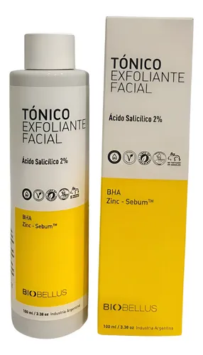 Tonico Exfoliante Facial Acido Salicílico Biobellus 100ml