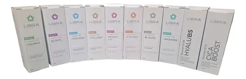 Kit 10 Boosters Serum Facial Libra Skincare 50ml
