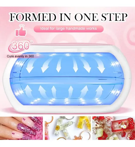 Lámpara Uv 56 Led Para Resina Con Temporizador Ajustable