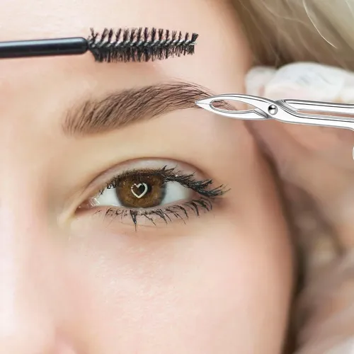 Pinzas Metalicas Para Cejas Y Vello Facial Plateadas