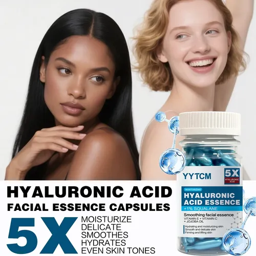 Sérum Facial De Ácido Hialurónico Yytcm, 0,4 Ml, 90 Cápsulas Todo Tipo De Piel Día/noche