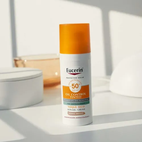 Eucerin Sun Fps50 Oil Control Tinted Toque Seco Medio