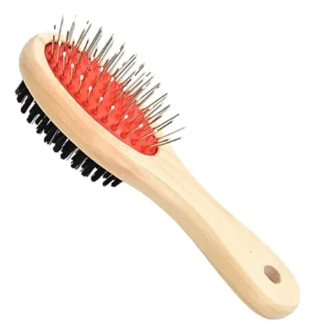 //hair Brush With Bamboo Handle In The Shape Of A Comb, &//