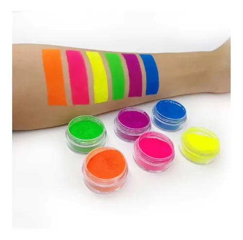 Pack Pigmentos Polvos Neon Fluo Y Pastel Para Maquillaje
