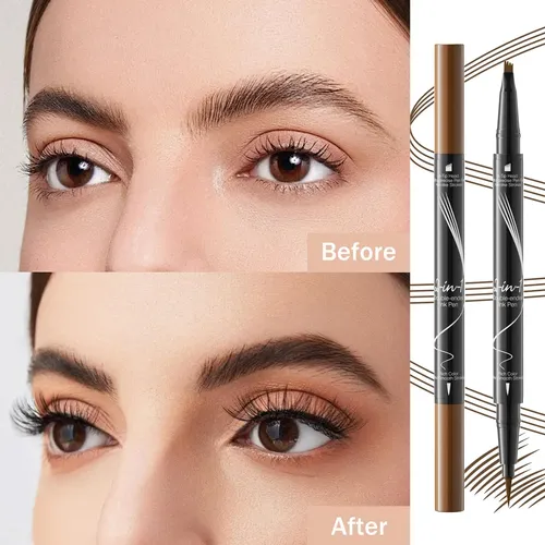 Lápiz De Cejas Impermeable Microblading 2 En 1 Mágico