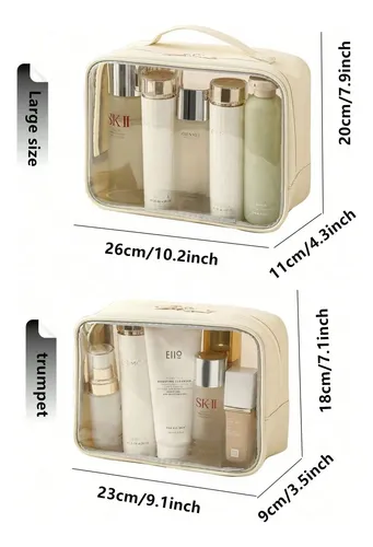 Set De Bolsas De Maquillaje Impermeables Transparentes De Pv M+l Transparent / Clear