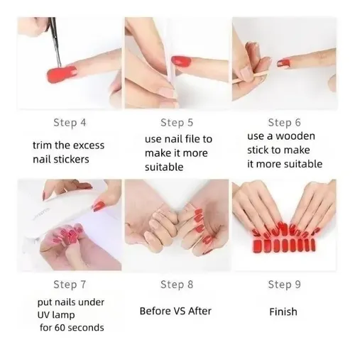 Sticker De Gel Autoadhesivos Nail Para Cabinas Uv Led