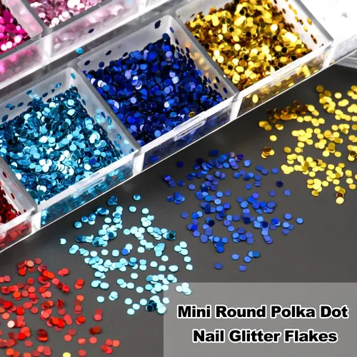 Set 12 Brillos Para Uñas 3d Colores Surtidos Diy
