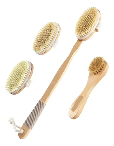 Set De 4 Cepillos Exfoliantes Para Cuerpo Y Circulación De P