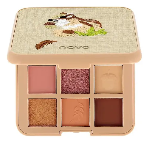 Paleta De 9 Sombras Tapa De Tela Bordada Ardilla Novo Viral