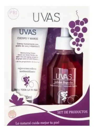Set Uvas Sin Tacc Crema Cuerpo 170ml/jabon Malbec 250ml