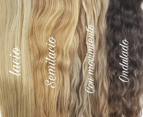 Cortina De Cabello Natural 1metro De 55cm De Largo Con Color