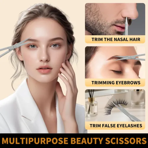 Kit Para Cejas Ofidus 4 En 1 Con Pinzas, Tijeras, Navaja Y E