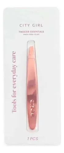Pinza Depilar Profesional Diagonal Bronce Acerobronce City Girl