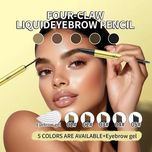 Lápiz De Cejas 2-en-1 W3w Marrón Oscuro Impermeable