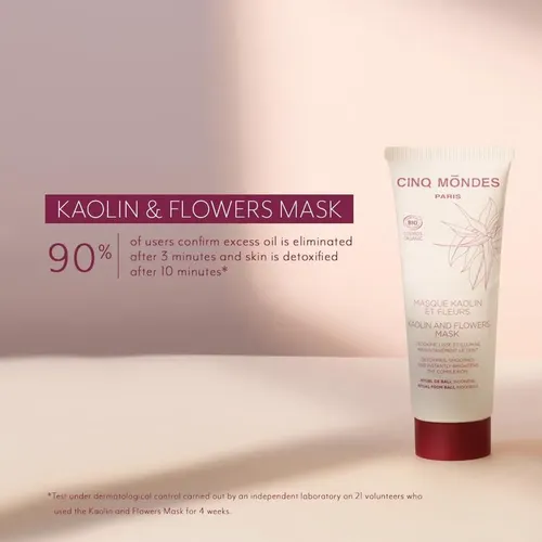 Mascarilla De Kaolín Y Flores Cinq Mondes 2 Oz