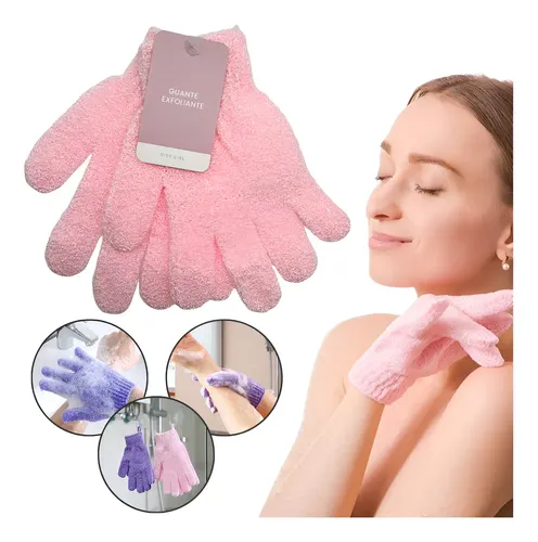 Guantes Exfoliantes Corporales y Faciales City Girl Fibra Sintética