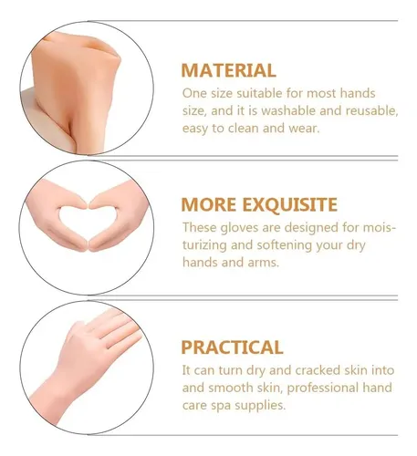 Guantes Hidratantes Beige Antiescaras Para Manos Secas