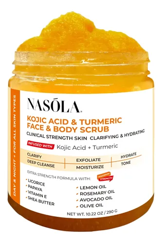 Exfoliante Facial Y Corporal Nasola Con Ácido Kójico Y Cúrcu