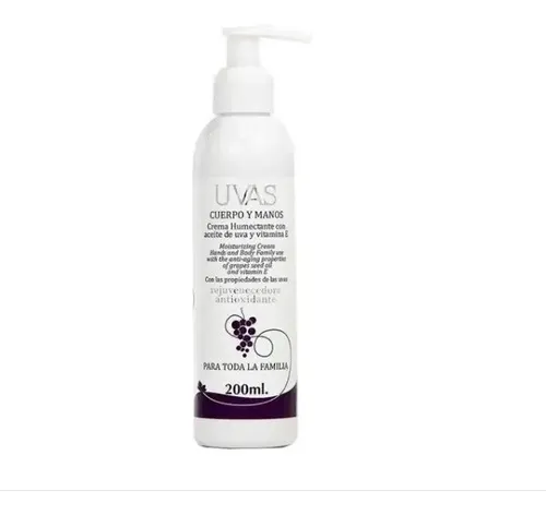 Crema Humectante Cuerpo Manos Uva Anti Age Vitamina E 200ml