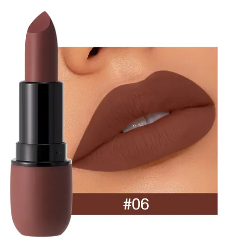 Maquillaje Lápiz Labial Niebla Cara Mate Sin Perder Color 02