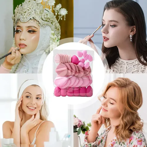 . Set De 35 Esponjas De Maquillaje Reutilizables Suaves