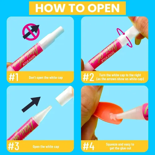 Pegamento Para Uñas Postizas Teenitor 15x2ml, Uñas