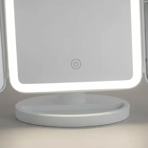 Espejo De Maquillaje Led 3 Modos Aumento 1x 2x 3x Recargable