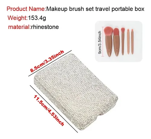 Travel Makeup Brush Set 5pcs Mini Face Eyeshadow