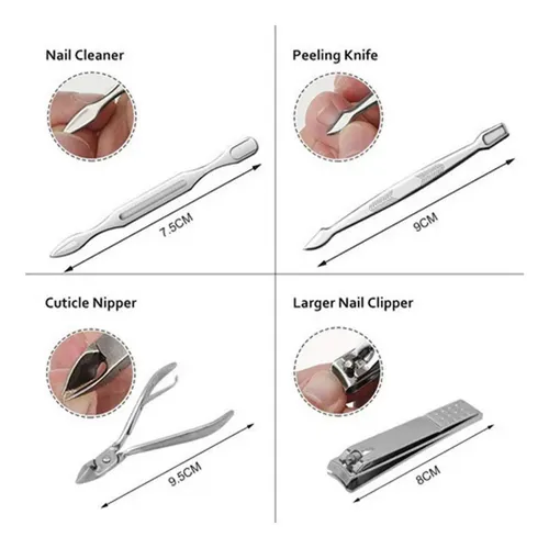 Set De Manicura Y Pedicura Con Cortaúñas De Acero