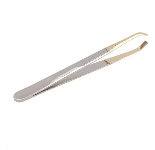 Pinza Depilar Cejas 1 Pieza Punta Inclinada Acero