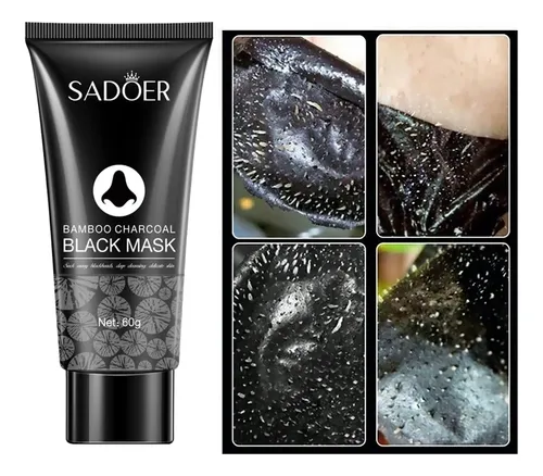 Mascarilla Facial Negra Sadoer Carbón Activado X2 80g Todo Tipo De Piel