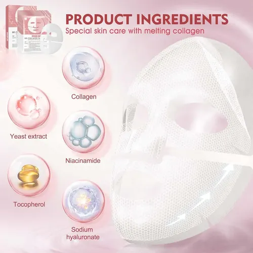 Mascarilla Facial X 2 Absorbible Biocolágeno Antiage Viral
