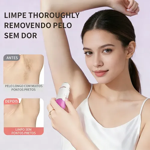 Afeitadora Mini Dual Sin Dolor Portátil Rosa