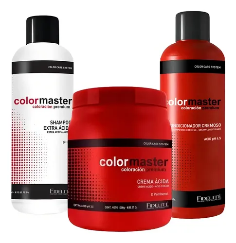 Fidelité Kit Pelo Post Alisado Shampoo Acond Máscara Ácido