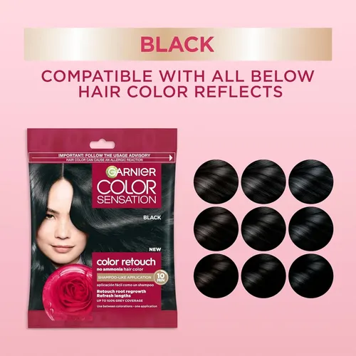 Tinte Semipermanente Garnier Color Sensation Negro 6 Piezas