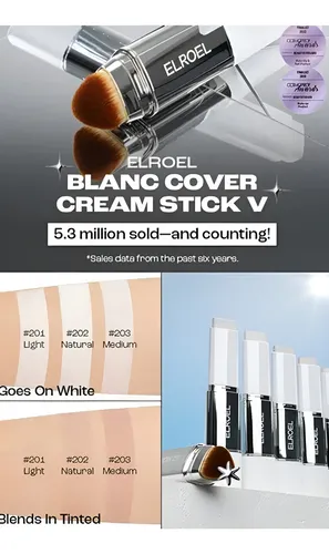 Base De Maquillaje Elroel Blanc Cover Cream Stick V Tono 203