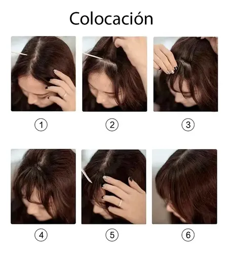 Flequillo Postizo Pelo Sintetico Natural Opaco Sutil Comodo