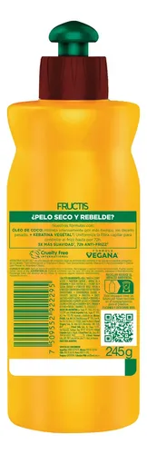 Crema Para Peinar Garnier Fructis Oil Repair Liso Coco 250 ml