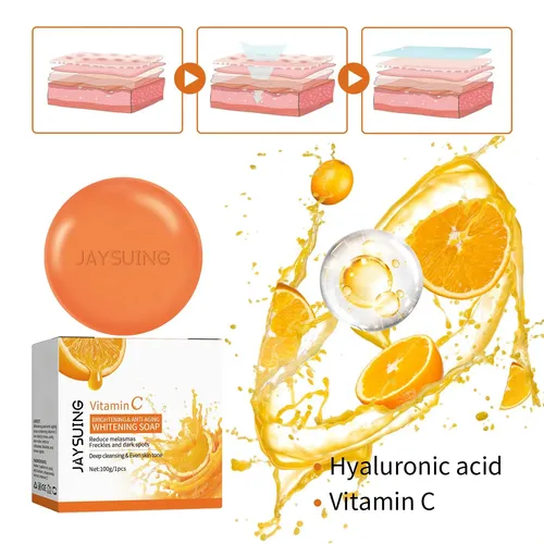 Jabón Abrillantador Antiarrugas Con Vitamina C Jaysuing, Que