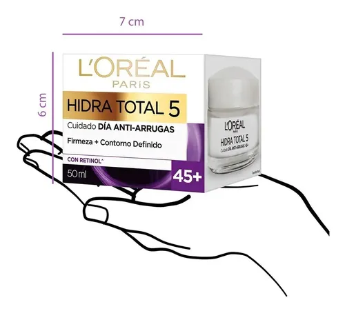Crema Facial Antiarrugas +45 L’oréal Paris Hidra Total 5 Tipo de piel Todo tipo de piel