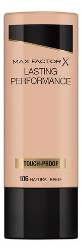 Base de maquillaje líquida Max Factor Facefinity Lasting Performance Natural Beige 106
