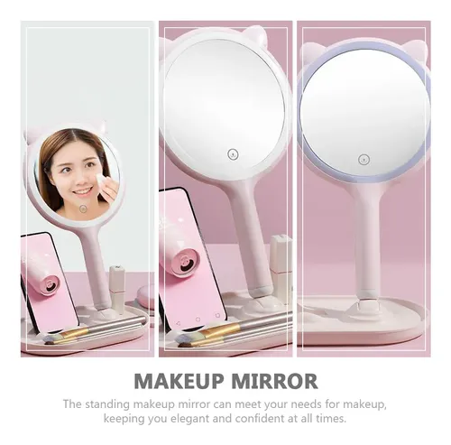 Espejo Con Iluminación Led, Espejo De Escritorio, Para Maquillaje, Uso Doméstico, Luz Para Niñas