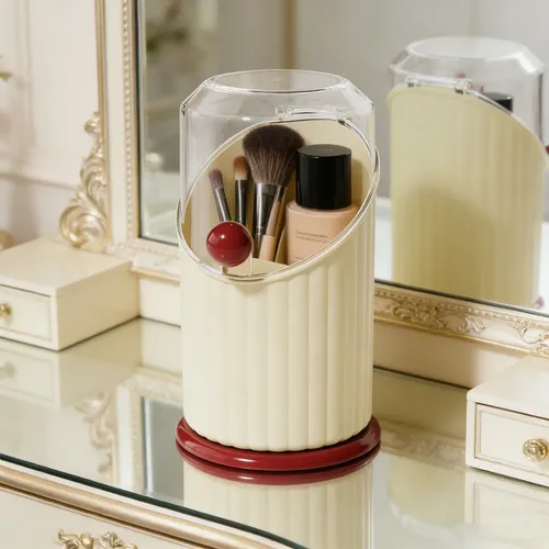 Soporte Para Brochas De Maquillaje, Recipiente De Almacenami