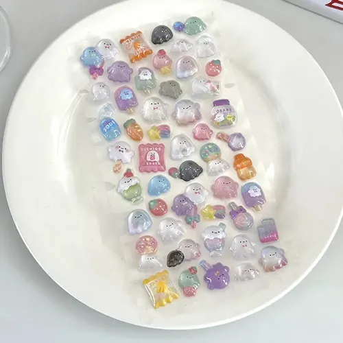 Yxx.. 8 Pegatinas De Dibujos Animados Con Forma De Diamante