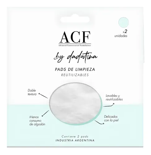 Acf By Dadatina Pads De Limpieza Reutilizables X2 Unidades