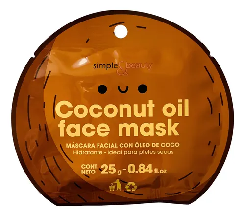 Mascarilla Facial Con Óleo De Coco Simple Y Beauty 25g